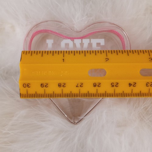 Borsa per monete cuore rosa Victoria's Secret Love non valida rara - Foto 5 di 7