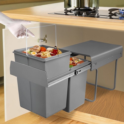 Einbaumülleimer Mülleimer Mülltrennsystem Abfalleimer Müllsystem ausziehbar 40L - Bild 12 von 12