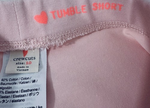 Crewcuts Tumble Short Girls 10 Cotton Blend Light Pink Pull On Lightweight NWOT - Picture 4 of 4