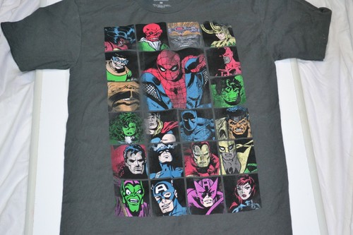Marvel Comics Avengers Faces Spider Man Graphic T-Shirt - Size M - Picture 2 of 5