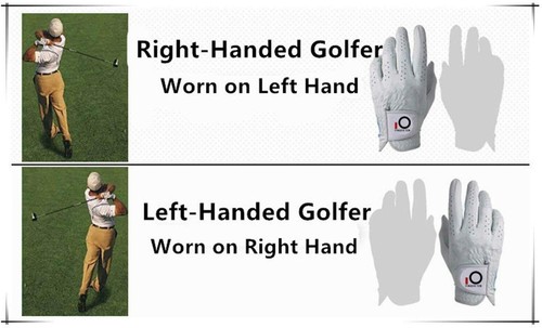 Golf Gloves Men Right Handed Golfer Left Hand 3 Pack Leather All Weather Grip - Picture 19 of 32
