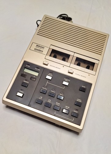 9500 Microcassette Uniden Telephone Answering Machine W/ Power Supply - Zdjęcie 6 z 8