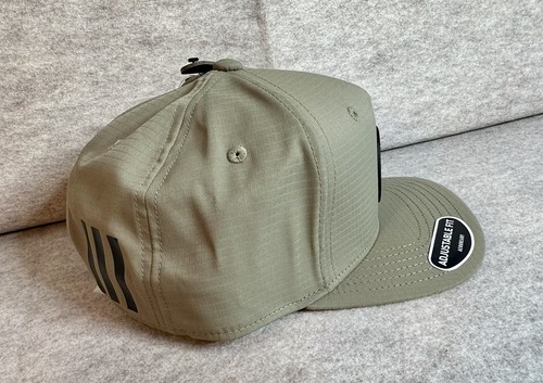 Adidas Cappello Berretto Baseball Tesa Piatta Taupe Nero Logo - Foto 7 di 9