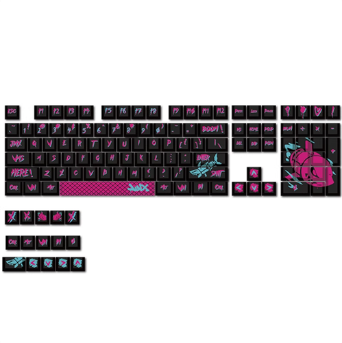 League of Legends Jinx Keycaps 108 Keys PBT Personalized For Mechanical Keyboard - Picture 5 of 5