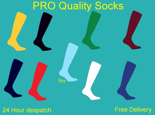 PROSTYLE FOOTBALL PLAIN SOCKS RUGBY HOCKEY SOCCER FREE DELIVERY MENS WOMENS KIDS - Picture 1 of 14