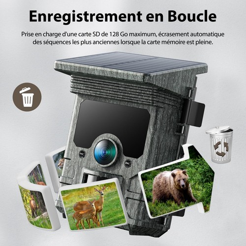 VOOPEAK Camera de Chasse Solaire - 4K UHD 85MP Camera de Chasse WiFi Bluetoot... - Photo 7/8