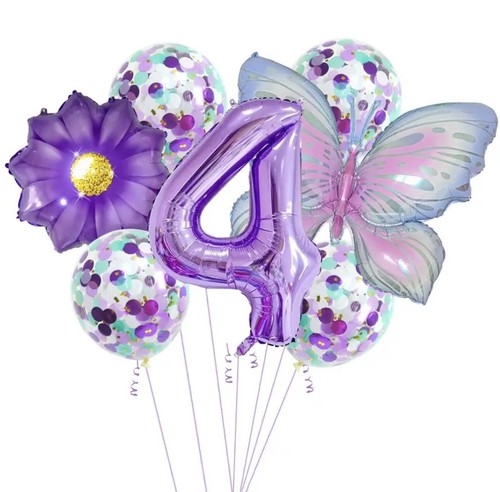 9pcs Butterfly Foil Air Helium Balloon Set Birthday Wedding Valentine Baby Party - Picture 16 of 21