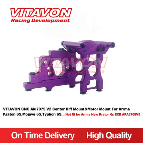 Vitavon CNC Alu7075 V2 Center Diff Mount&Motor Mount For All Arrma 6S - Picture 10 of 11