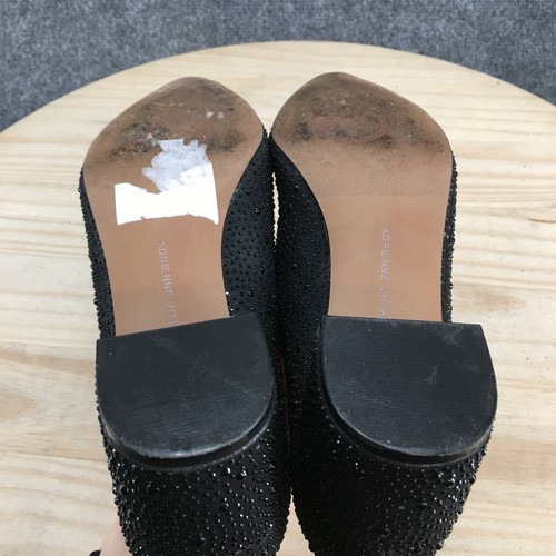 Adrienne Vittadini Shoes Womens 7.5M Fiona Rhinestone Slip On Pump Black Pointy - Picture 11 of 18