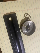 VINTAGE COMPASS - GLASS AND BRASS -MADE IN FRANCE WORKS WELL w LOCKING MECHANISM