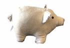 Pig Doorstop Beige Faux Leather Heavy 1.7kg Pig Door Stay Stopper