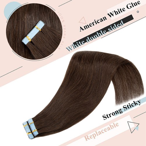Invisible Tape Extensions 100% Remy Echthaar Tape In Remi Haarverlangerung Skin - Bild 9 von 47