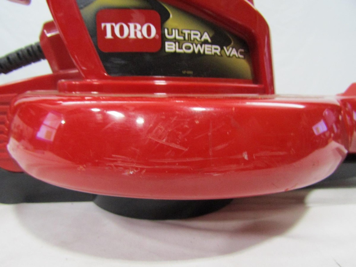 Toro 51619 Ultra Blower Vac Electric Leaf Blower Vacuum Mulcher Red