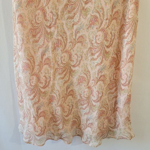 ANN TAYLOR Petites 100 % Seide babyrosa Paisley Midikleid Gr. 6P Y2K Cottagecore - Bild 5 von 10