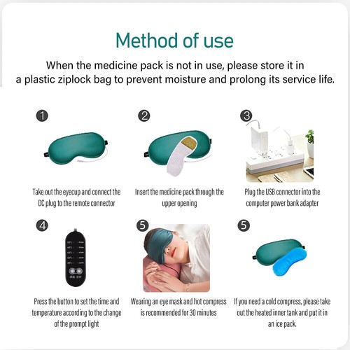 USB Heated Eye Mask for Blepharitis Warm Eye Compress for Blepharitis