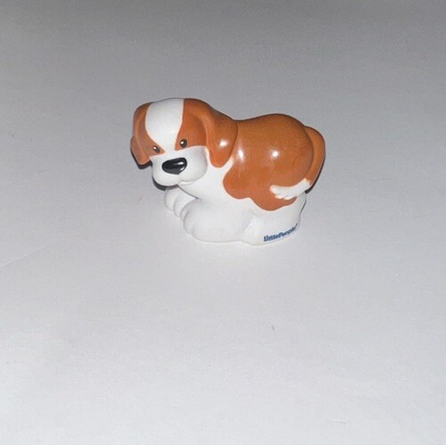 Fisher Price Little People St Saint Bernard Puppy Dog Brown White Rare 2015 - Picture 8 of 8
