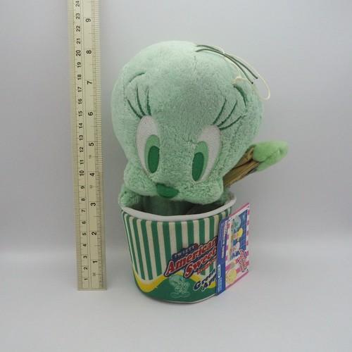 JK03 JUNK Tweety American Sweets Bird SEGA 2004 Plush 8" Toy Doll Japan Green - Picture 2 of 15
