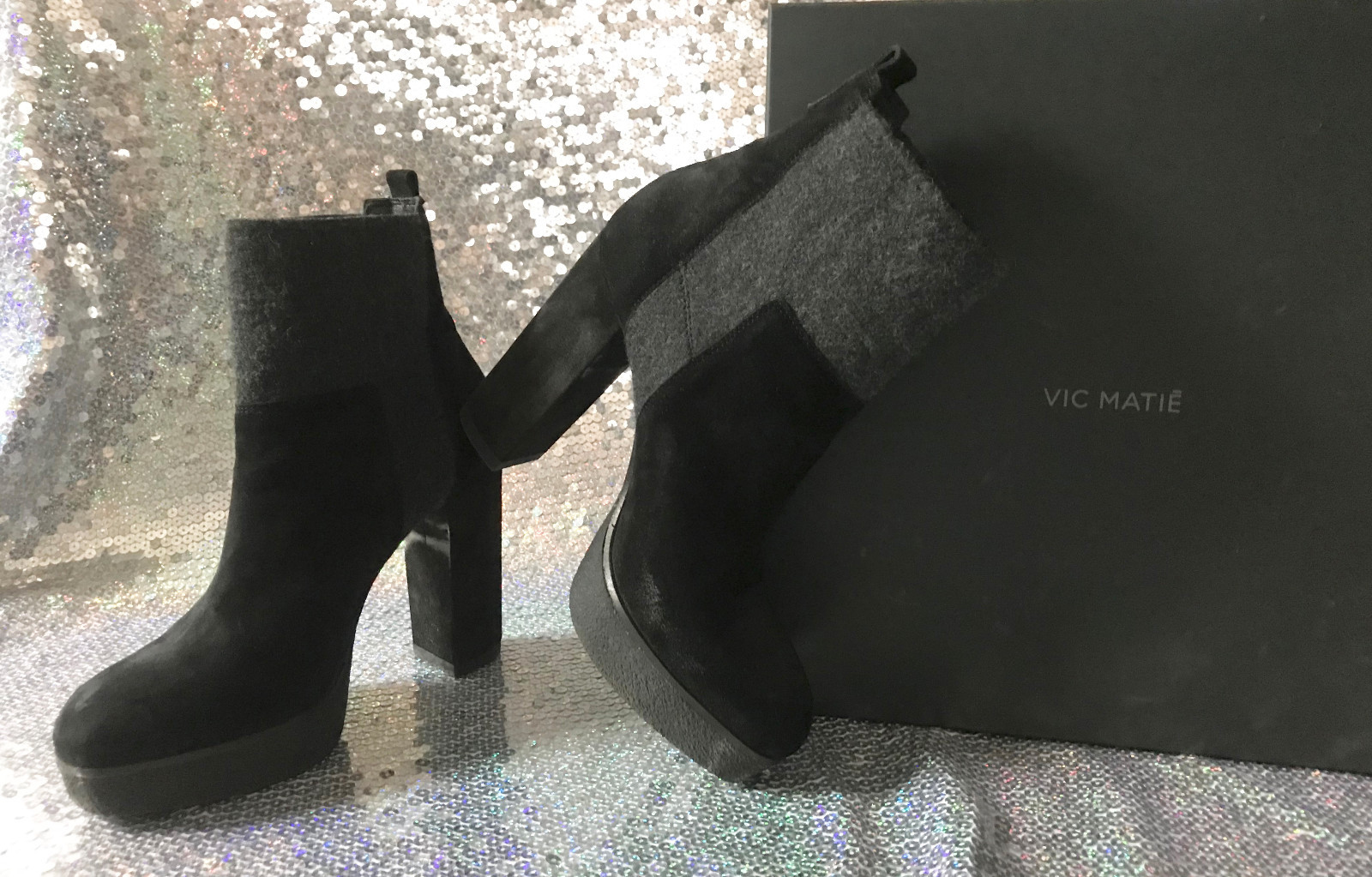 VIC MATIE MATIE MATIE Paloma Ankle High Heel Boots Stiefeletten Wildleder Suede Leather 38,5 23140a VIC MATIE MATIE MATIE Paloma Ankle High Heel Boots Stiefeletten Wildleder Suede Leather 38,5 23140a