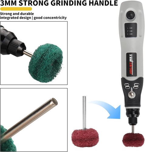 40Pcs Abrasive Wheel Nylon Polishing Brush Scouring Pad for Dremel Rotary Tool - Picture 5 of 7