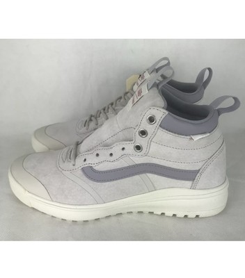 vans ultrarange hi mte moonbeam grey & lavender shoes