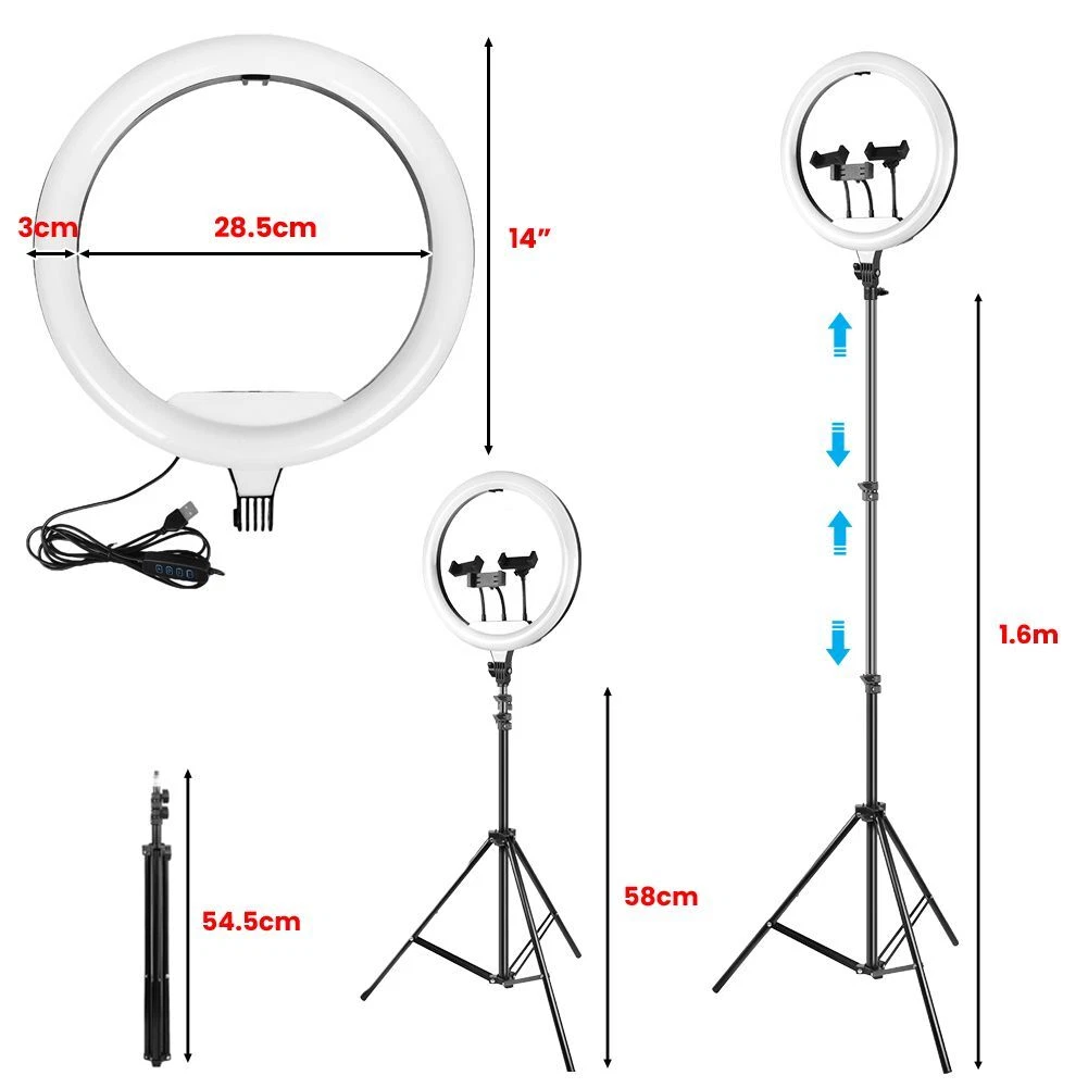 Buy 14 Inch LED Ring Light with Stand in UK - Shop Now!