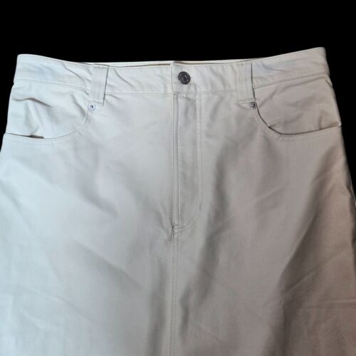 Free People City Slicker Faux Leather Maxi Skirt Zip Fly Boho Size 6 Cream - Picture 4 of 16