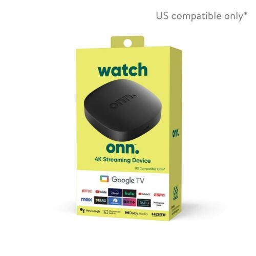 Onn. Google TV 4K Streaming 4K UHD Resolution 2023 Brand New