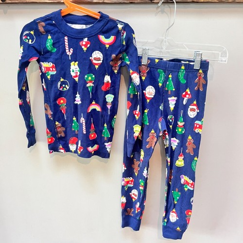 Hanna Andersson Kids Holiday Pajama Set Organic Cotton Christmas Prints Size 5 U - Picture 2 of 6
