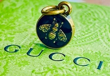 vtg Gucci  Pendant  bees black 0.6 inch zipper pull