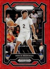 Reece Beekman 2024 Panini Prizm Draft Picks Red Wave Prizm RC #83