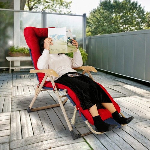 67x22x4in Thickened Chaise Lounger Sofa Cushion Recliner Rocking Chair Cushion - Picture 9 of 49