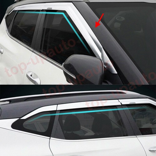 For Kia Seltos 2020-2022 Chrome Window Vent Visor Sun Rain Wind Guard Deflector - Picture 6 of 8