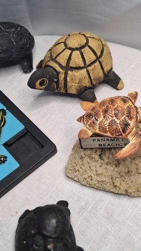 Turtles Made Of Chalk And Stone (2898Tote12) Various Sizes 11 Total - Picture 11 of 22