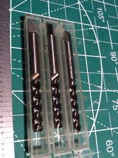3 Pc North American 1/4-28NF Spiral Flute Tap HSS 3 Fl GH1 Alum New (482)