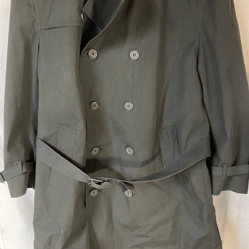Oleg Cassini Mens Double Breasted Trench Coat Rain Jacket w/ Liner Dark Gray 42R - Picture 3 of 11