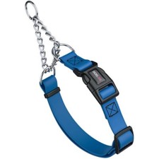 Dog Pet Martingale Collar with QR Buckle 1" W 20-26" L Cerulean Blue