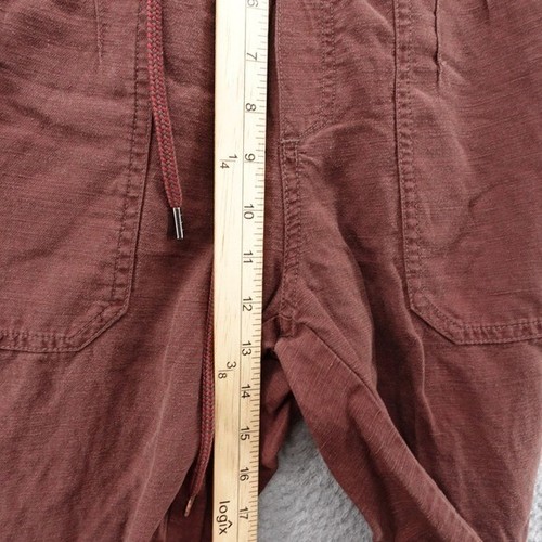 Pantalones Jogger Anthropologie Mezcla de Lino The Nomad Medianos Marrón Cordón Informal - Imagen 8 de 15
