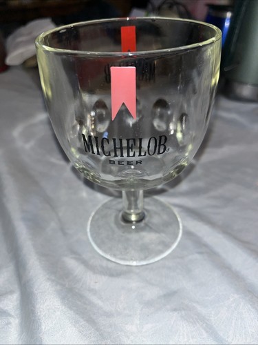 Vintage Michelob Beer Glass Goblet Chalice Thumbprint Style 1970's - Picture 3 of 10
