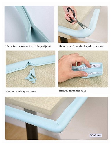 U Shape Extra Thick Furniture Table Edge Protectors Foam Baby Safety Bumper G... - Picture 6 of 7