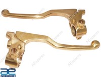 "Kupplungs- Und Bremshebelset 7/8\" Messing FüR Royal Enfield MotorräDer S2U"