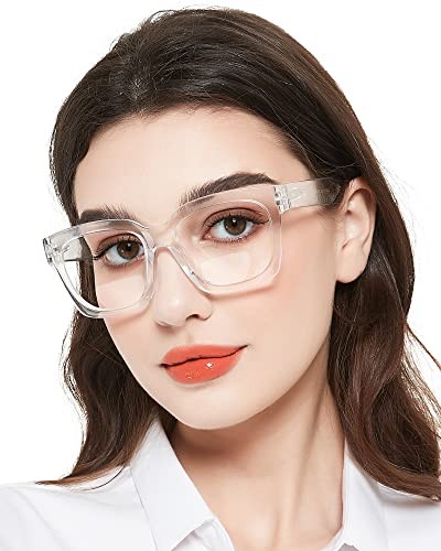 Oversized Bifocal Reading Glasses Women Blue Light Blocking Readers 1.0 1.25 - Picture 2 of 7