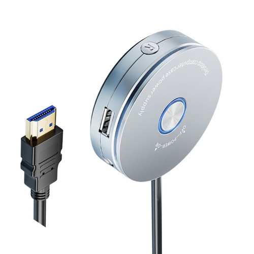 Desktop Computer Power Switches Button with Double USB 2.0 Port for Home Office - Picture 9 of 10