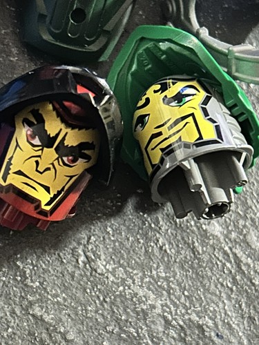 Original Lego Bionicle Mask Lot of 7 / 2 Heads - Picture 7 of 9