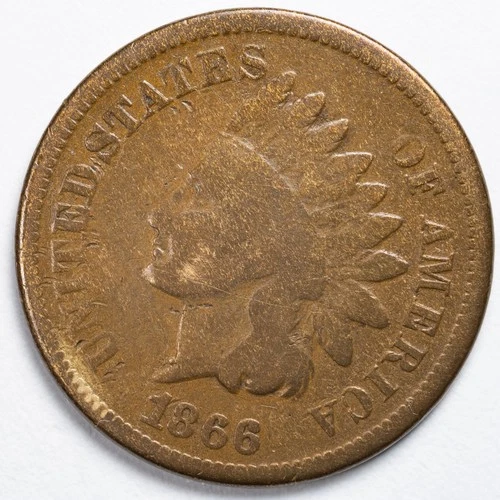 1866 Indian Head Penny Cent Good (G)