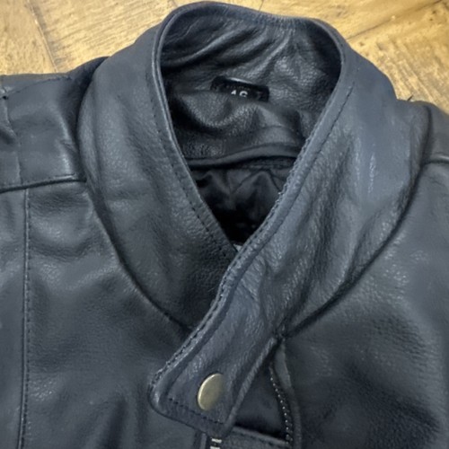 Vtg Unik Leather Mens Motorcycle Jacket Size 46 Heavy Duty, Removable Insulation - Picture 11 of 16