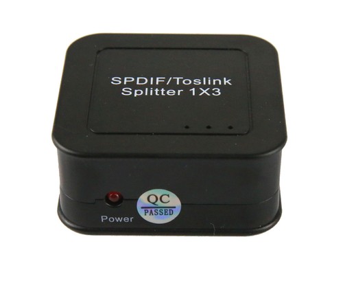 Toslink Digital Audio SPDIF Sdoppiatore Alimentato/Amplificato (1 in 3 Out) - Foto 2 di 2