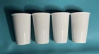 Vintage White Milk Lip Edge Tumbler Set Of 4. 5 1/2” Tall. Excellent Condition