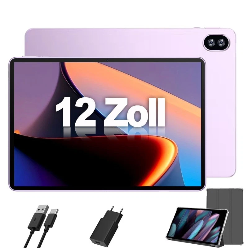 Gaming Tablet 12 Zoll 16GB RAM+128GB ROM 7000mAh 13MP+8MP 5G WlFl USB-C 2.4K
