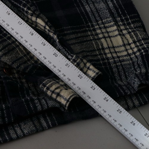 Levi’s Flannel Shirt Small Blue Plaid Vintage 90s Worker Utility Button Up - Picture 10 of 12