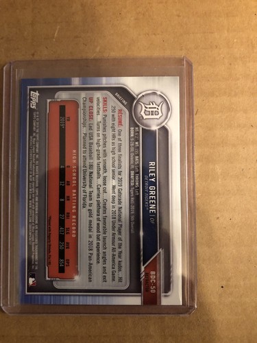 2019 1st Bowman Draft Chrome Riley Greene Refractor Rookie (3) Lot BDC-50 MINT - Bild 7 von 7